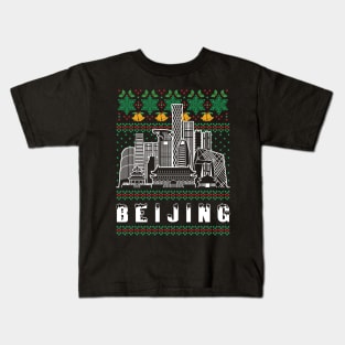 Beijing China Ugly Christmas Kids T-Shirt